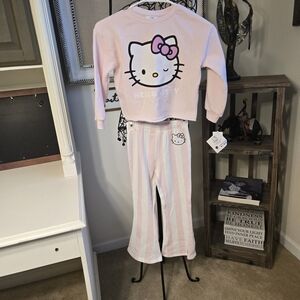 Hello Kitty Striped Pink and White Sweat Outfit
